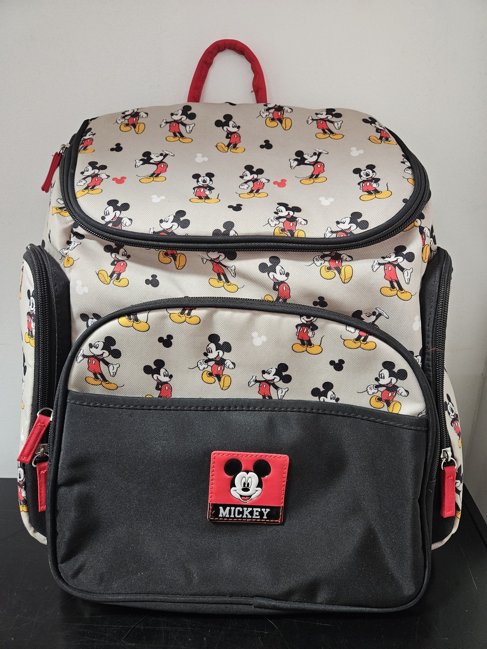 Disney Mickey Mouse Kids Backpack - Black & Beige